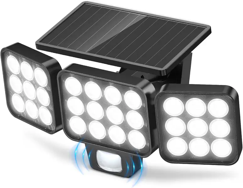 GEARLITE Solar Security Lights Outdoor Motion Sensor, 3500 LM Solar Lights Outdoor Garden with 270° Wide Illumination Angle, Up to 15 Hours 3 Modes IP65 Light for Garage, Front Door and Yard