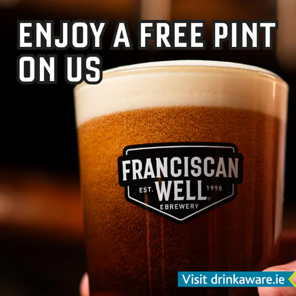Free pint of Chieftain IPA, Rebel Red, Well Hazy, or Shandon Stout