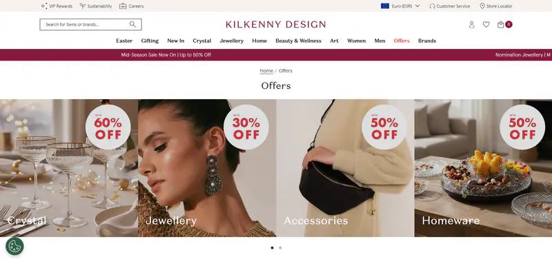 Up to 60% off Mid-Season Sale