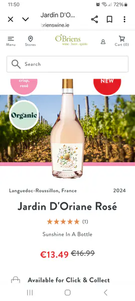 Jardin D'Oriane Rosé
