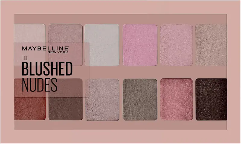 Maybelline New York Eyeshadow, The Palette, 12 Colours, Blushed Nudes