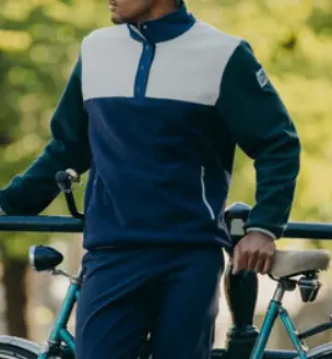 Half Snap Polar Fleece In Twilight Navy