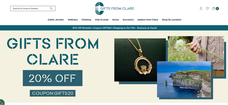 20% off sitewide on Gifts from Clare