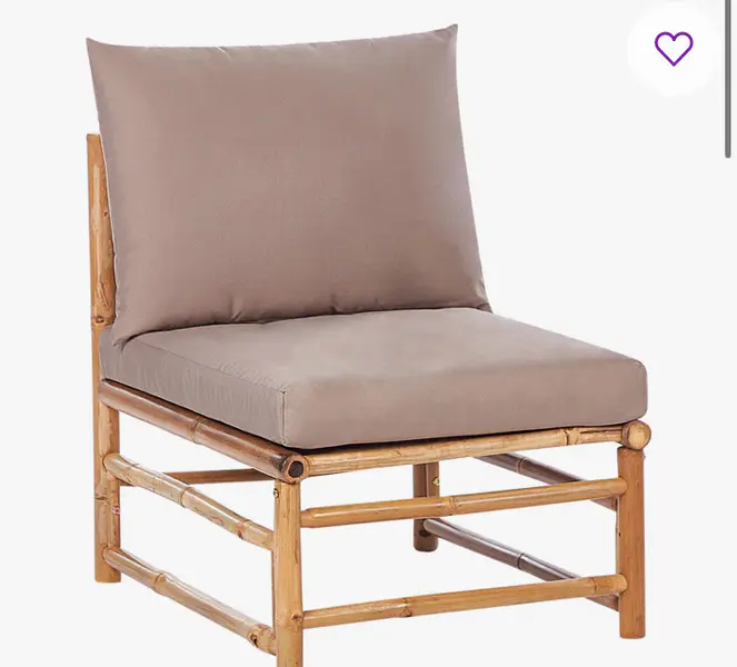 CERRETO Wood Outdoor Armless Lounge Chair