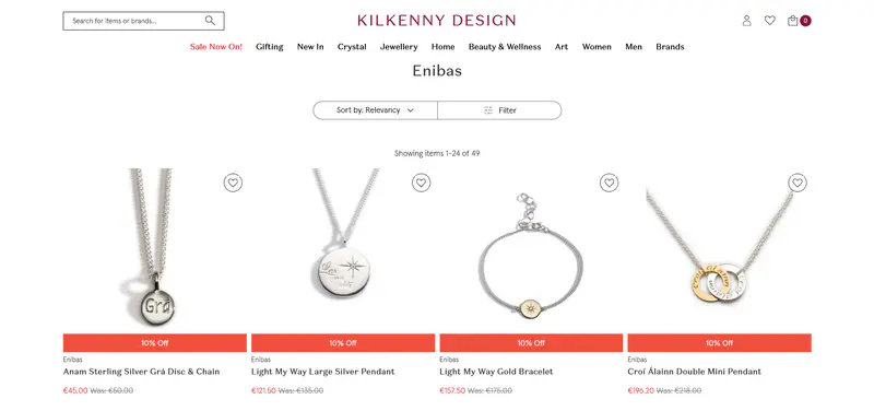 10% OFF Enibas at Kilkenny Design