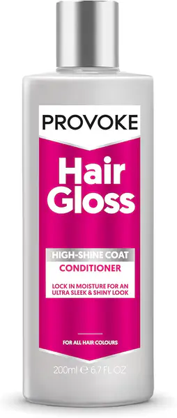 PROVOKE Hair Gloss High-Shine Coat Conditioner 200ml, Mirror Shine Transparent Glow Shine. Get Extra Care and Softness with an Added Colour Boost