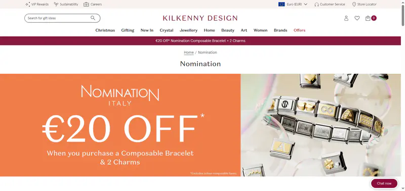 €20 OFF Nomination composable Bracelet + 2 charms