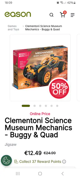 Clementoni Science Museum Mechanics - Buggy & Quad 