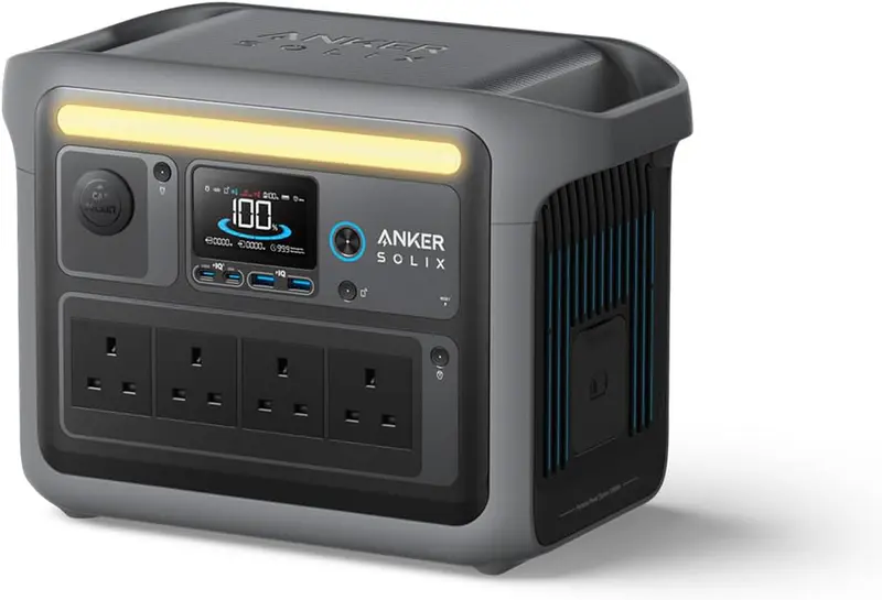 Anker SOLIX C1000 Portable Power Station, 1800W (Peak 2400W) Solar Generator, Full Charge in 58 Min, 1056wh LiFePO4 Battery for Home Backup, Power Outages, and Outdoor Camping (Optional Solar Panel) 