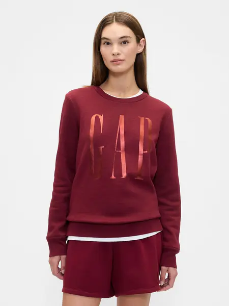 Gap Burgundy Relaxed Logo Sweatshirt