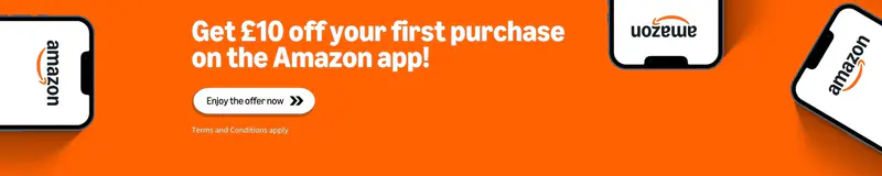 Get £10 off your first purchase on the Amazon app 