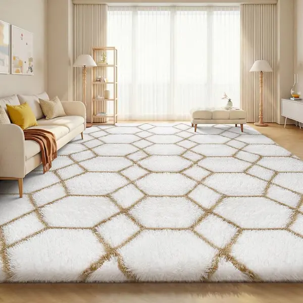 Sour Lemon Rugs Living Room 160x230cm, Grey Area Rugs for Bedroom, Washable Anti Slip Large Shaggy Soft Rug Fluffy Modern Carpets Mat Beside Area Rug for Living Room Kids Room