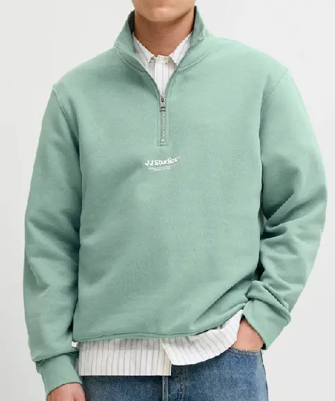 Printed Half Zip Sweatshirt