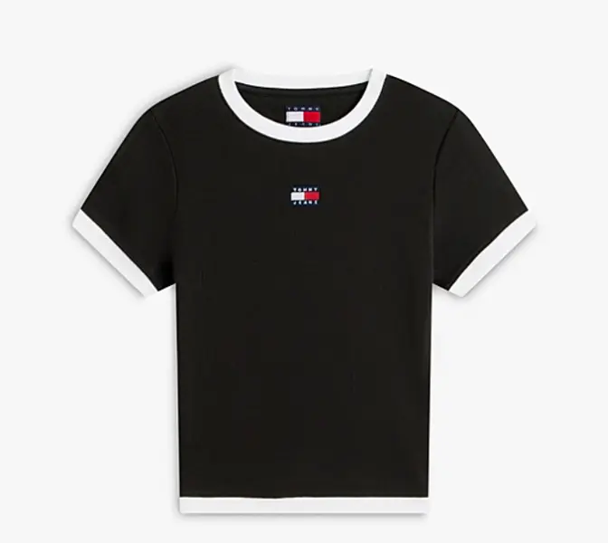 Tommy Badge Ribbed Slim T-Shirt