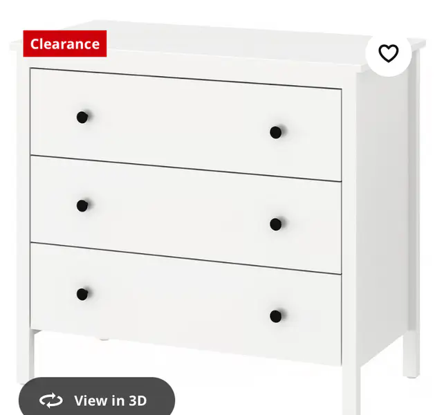 KOPPANG Chest of 3 drawers, white