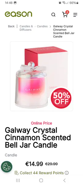 Galway scented candle jar