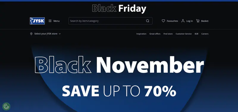 Black November deals at JYSK up to 70% off
