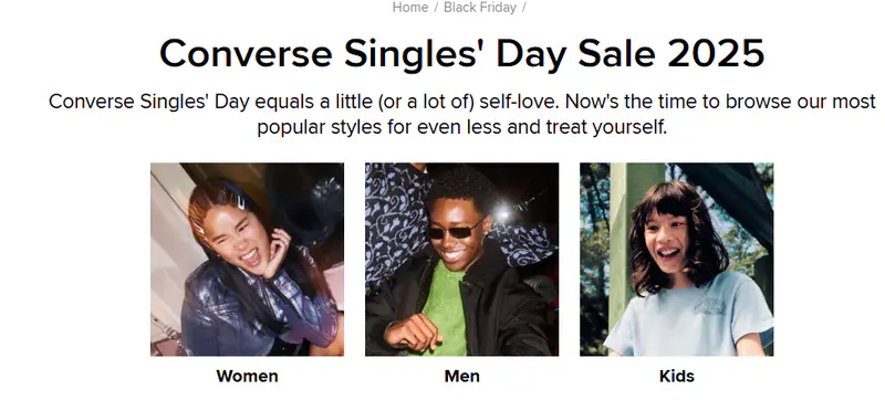 Converse Singles' Day Sale 2025
