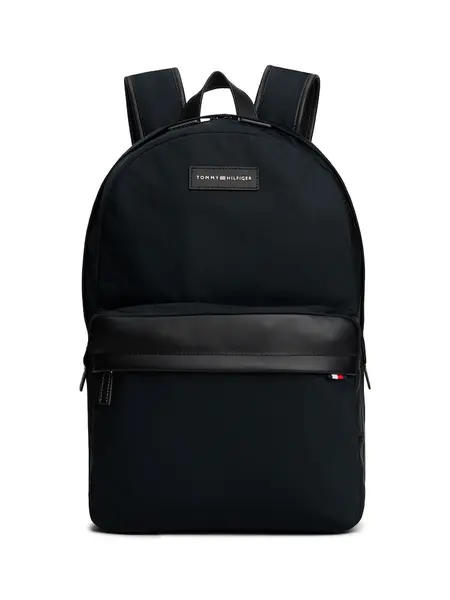 Tommy Hilfiger Black Logo Patch Backpack