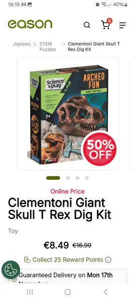 Giant Skull T Rex dig kit
