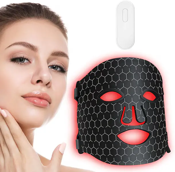 LED Face Light Therapy Mask 660nm Red Light and 850nm Near Infrared Face Light, 3 in 1 Chip Redlight Lamp at Home and Travel