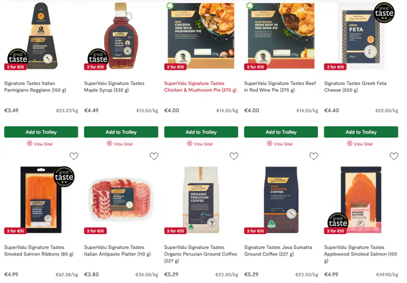 Signature Tastes 3 for €10