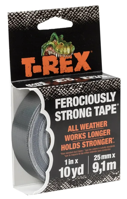 T Rex Tape Ferociously Strong Waterproof Graphite Grey Tape, 25mm x 9.14m, A High Strength Duct or Gaffer Cloth Adhesive Repair Tape