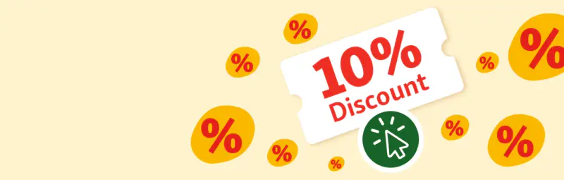 10% Discount for new customers