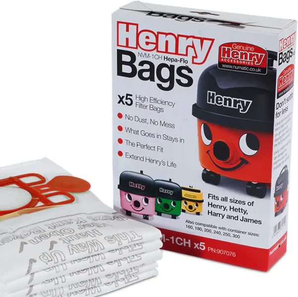 Numatic Henry Vacuum Cleaner Bags NVM-1CH, Non-Woven Material, Compatible with Henry Hoover, Pack of 10