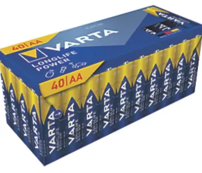 Varta Longlife Power AA alkaline batteries (40 pack)