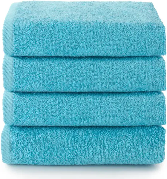 Top Towel - Plus - Bath Towels - 4 Face Towels or Bidet - 30x50cm - 100% Cotton - Aguamar