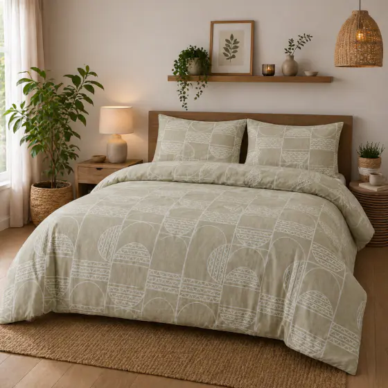 Kensington Natural Cotton Rich Duvet Cover Set