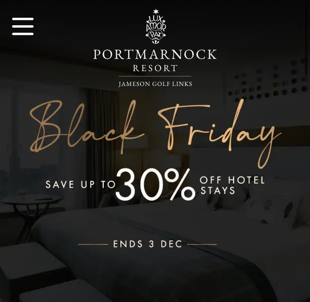 enjoy up to 30% off your next stay at Portmarnock resort
