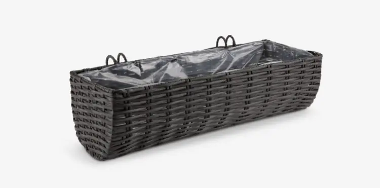 Steintrost Steintrost Balcony Planter W18xl50xh16 Black