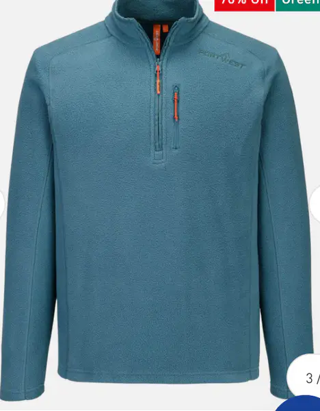 Portwest Westport Anti-pill Mens Half-zip Fleece