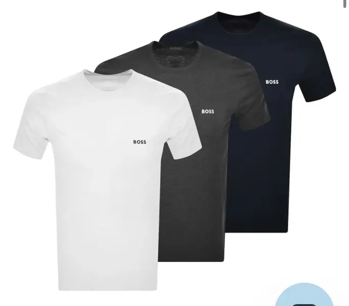 BOSS 3 Pack Crew Neck T Shirts