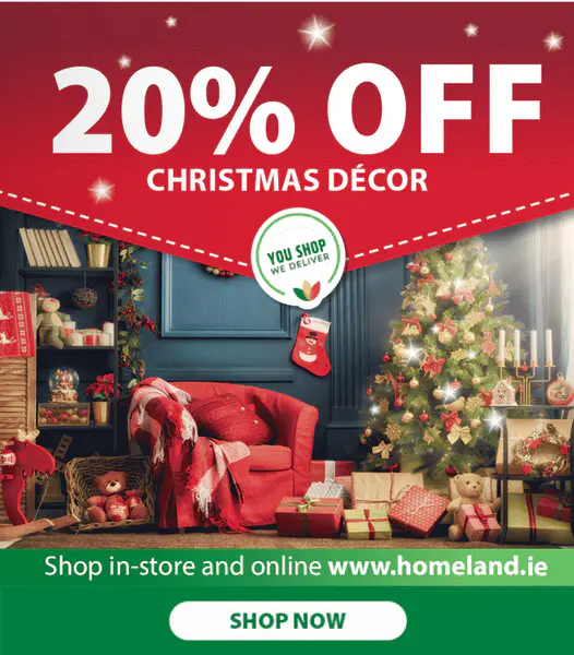 20% Christmas decor at Homeland