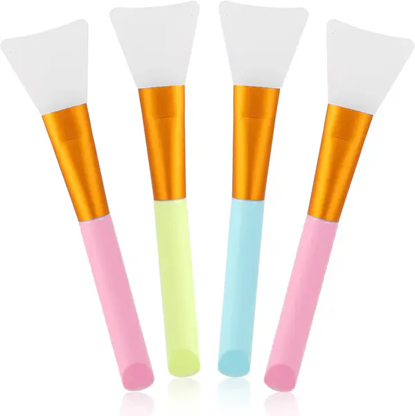 4pcs Face Mask Brush for Facial,Silicone Mask Applicator Soft Face Brush for Sleeping Mask, Mud Mask, Hairless Body Lotion