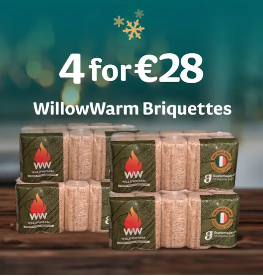 WillowWarm Briquettes 10 Pack - 4 for €28