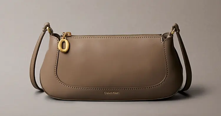 Engraved Long Zip Crossbody Bag