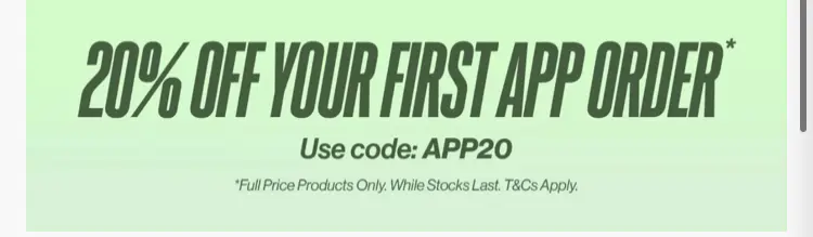 20% OFF YOUR FIRST APP ORDER AT JDSports
