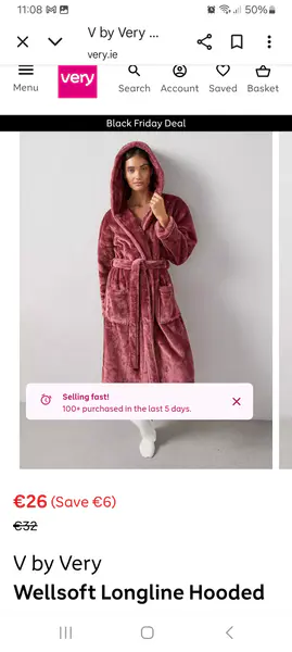 Long hooded dressing gown