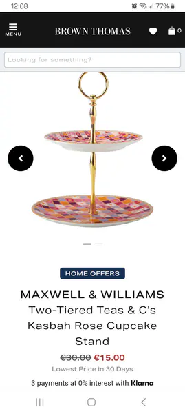 Maxwell and Williams two-tier cake stand
