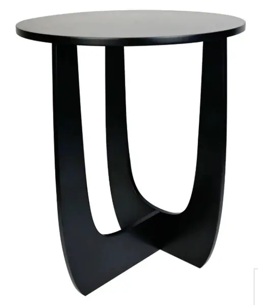 Abstract Black Side Table