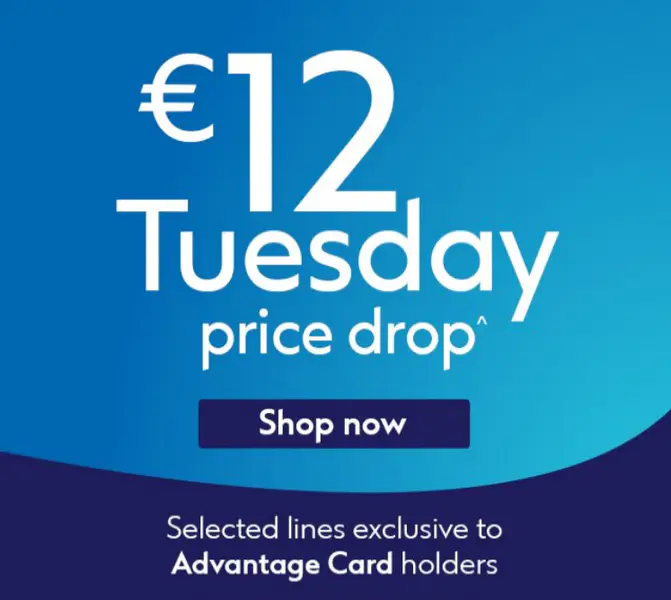 Boots €12 Tuesday Advantage card deals