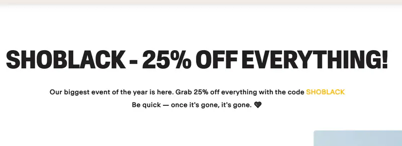 SHOBLACK - 25% OFF EVERYTHING!