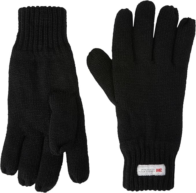 3M Thinsulate Men's Knitted Gloves - Black