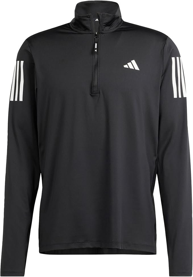 adidas Men's Own the Run Half-zip Jacket Track Top Black/White XL/XXL