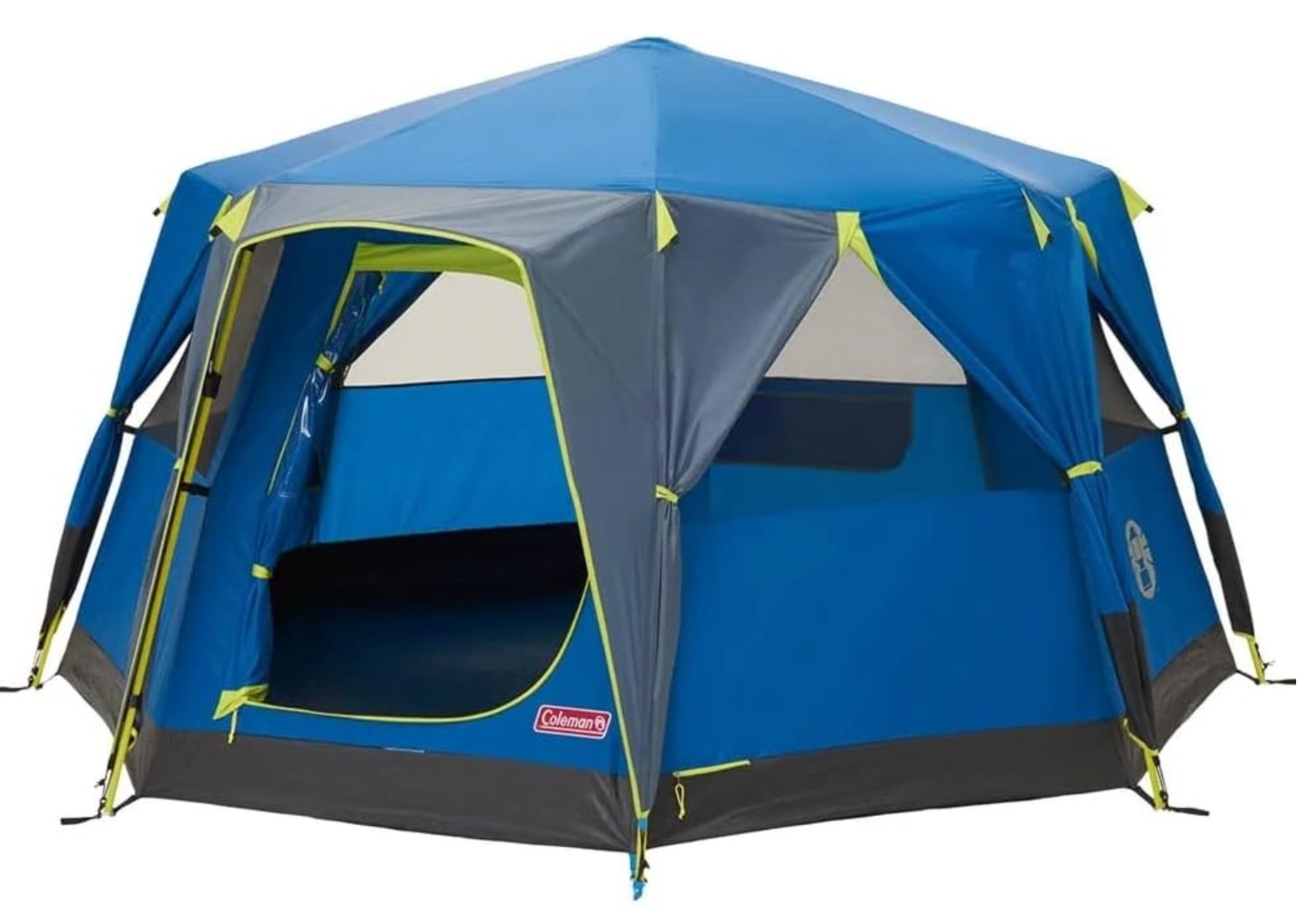 Coleman Tent Octago, 3 Man Tent Ideal for Camping in the Garden, Dome Tent, Waterproof 3 Person Camping Tent with Sewn-in Groundsheet