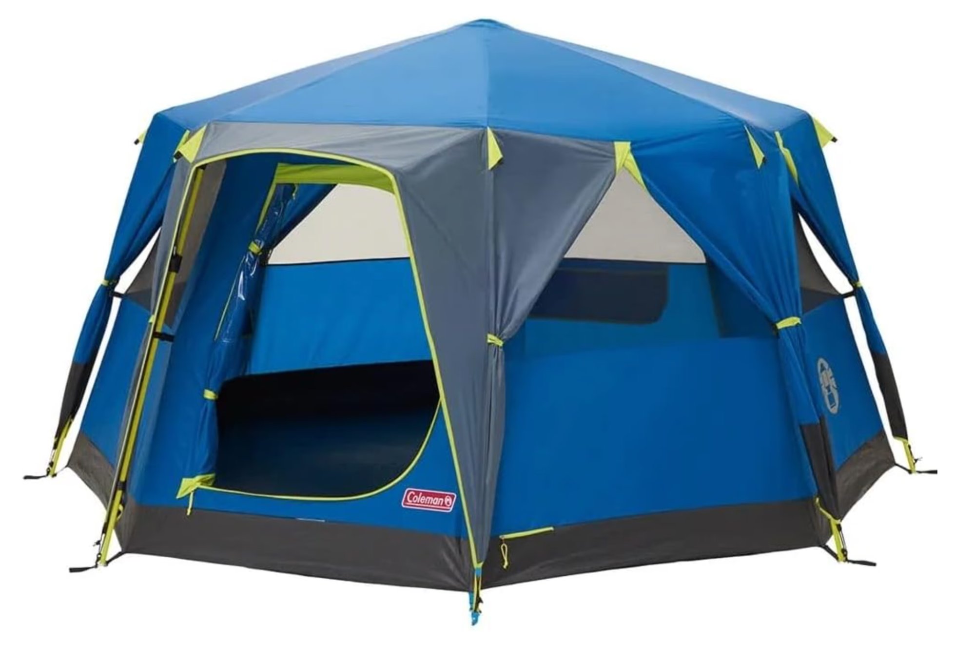 Coleman Tent Octago, 3 Man Tent Ideal for Camping in the Garden, Dome Tent, Waterproof 3 Person Camping Tent with Sewn-in Groundsheet